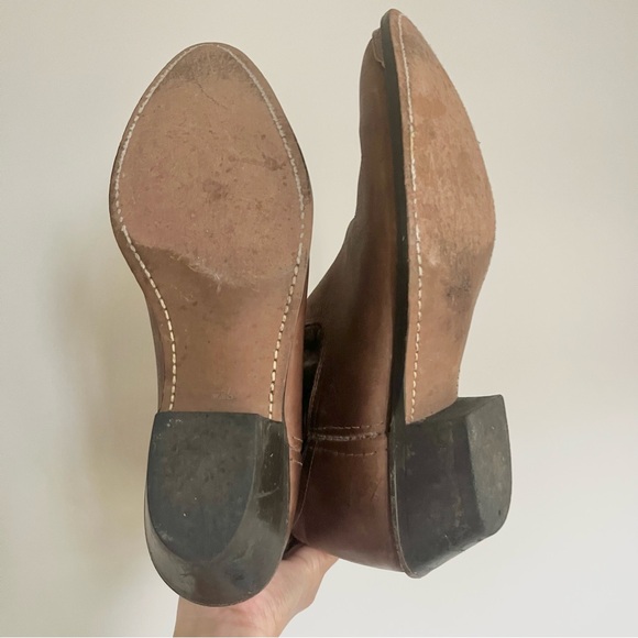 Laredo Women’s Brown Leather Pointed Toe Western Cowgirl Boots Metal Toe Trim 9M - Picture 15 of 15